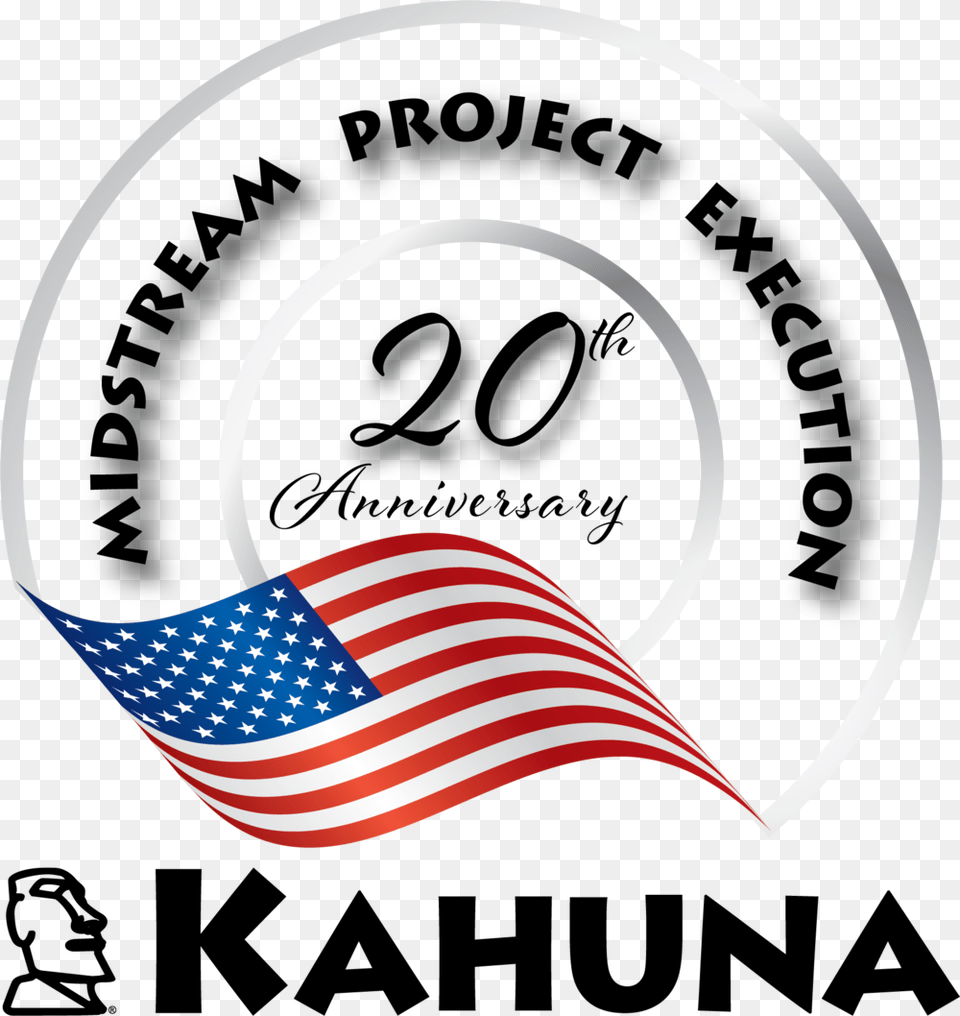 Kahuna 20 Year Logo V2 Black Kennedy Space Center Apollo Saturn V Center, American Flag, Flag Free Transparent Png