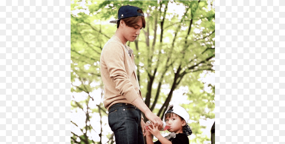 Kai And Taeoh Exo Kai Little Brother, Woodland, Person, People, Pants Free Png Download