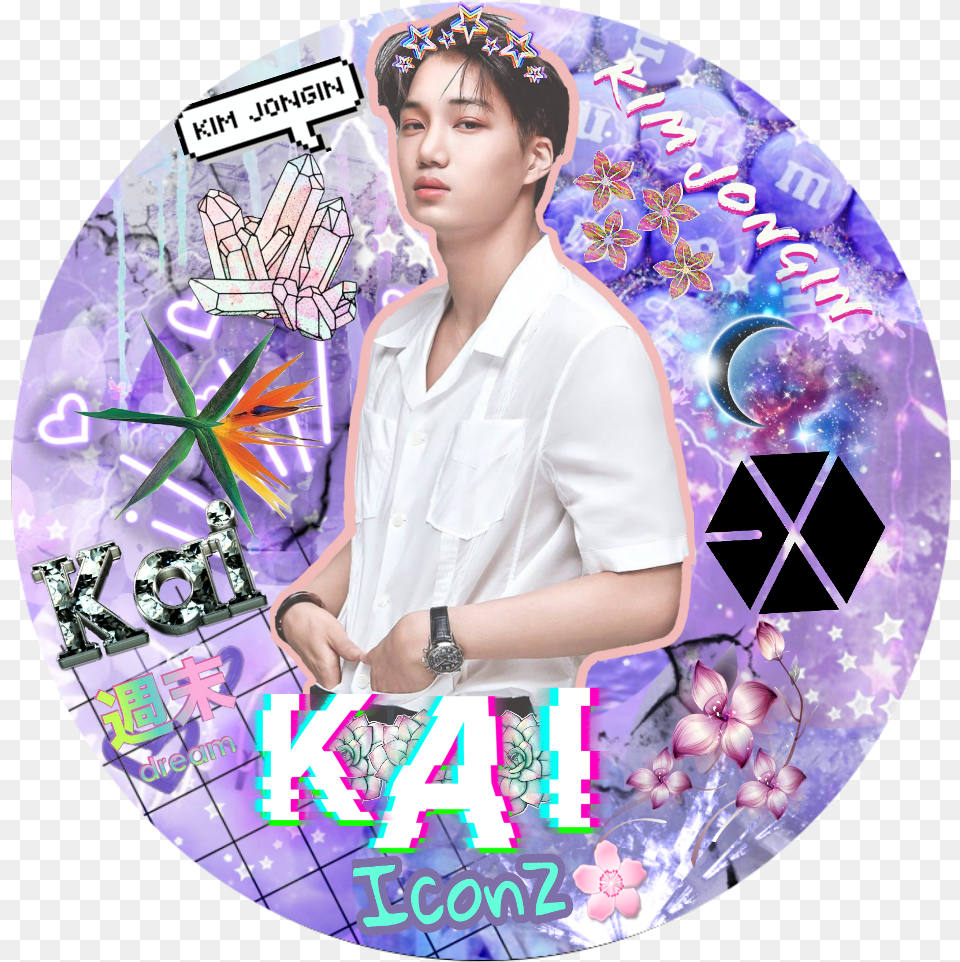 Kai Exo Icon, Adult, Disk, Male, Man Png Image