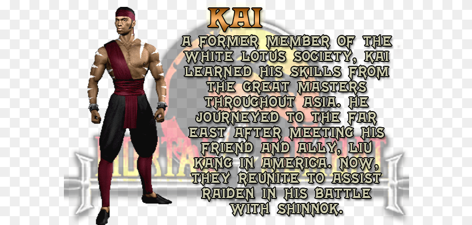 Kai Mortal Kombat 4 Kai, Adult, Male, Man, Person Free Transparent Png
