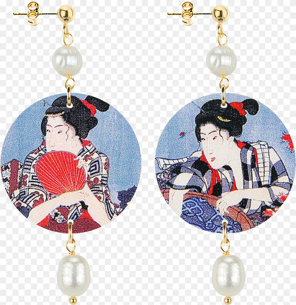 Kaji Of Gion Holding A Fan, Accessories, Earring, Jewelry, Person Png Image