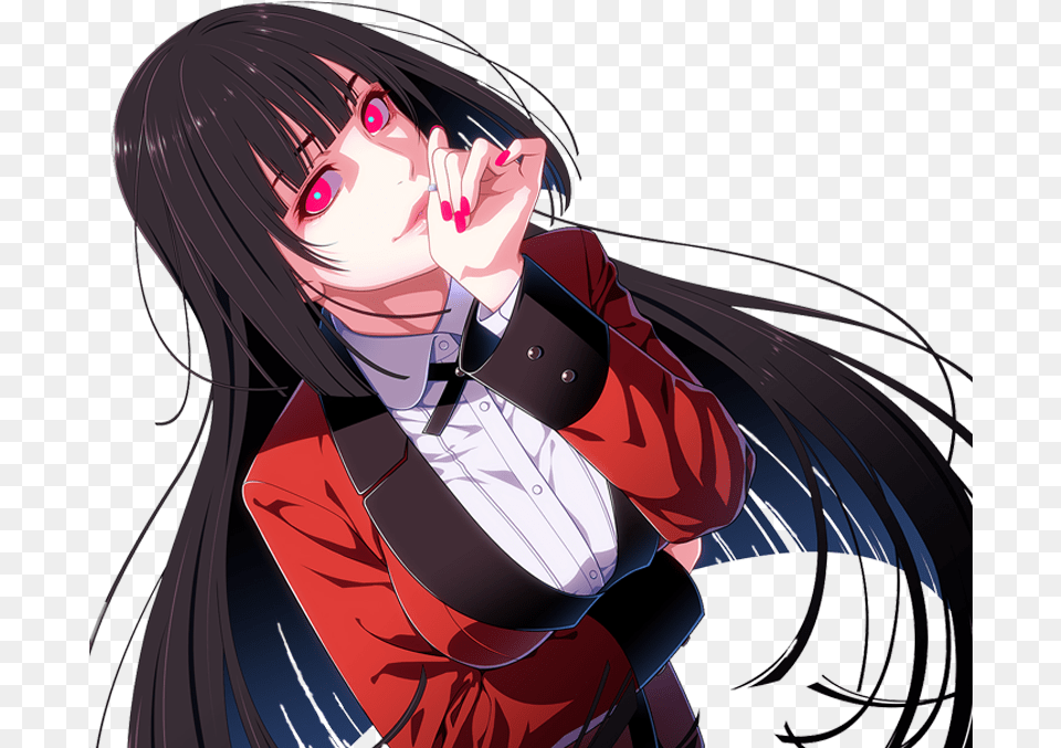 Kakegurui Anime Animegirl Sticker Kakegurui Yumeko Jabami, Publication, Book, Comics, Adult Png