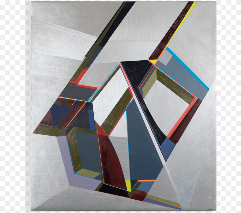 Kal Mansur Heart 48x54in Acrylic On Panel 2019 5400 Triangle, Art, Modern Art, Collage, Painting Png