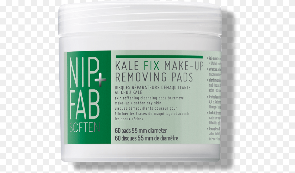 Kale Fix Makeup Removing Pads For Sensitive And Dry Cosmetics, Herbal, Herbs, Plant, Bottle Png Image