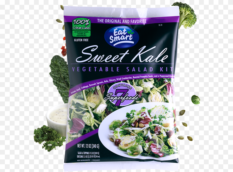 Kale Salad With Poppy Seed Dressing, Food, Lunch, Meal, Leafy Green Vegetable Png