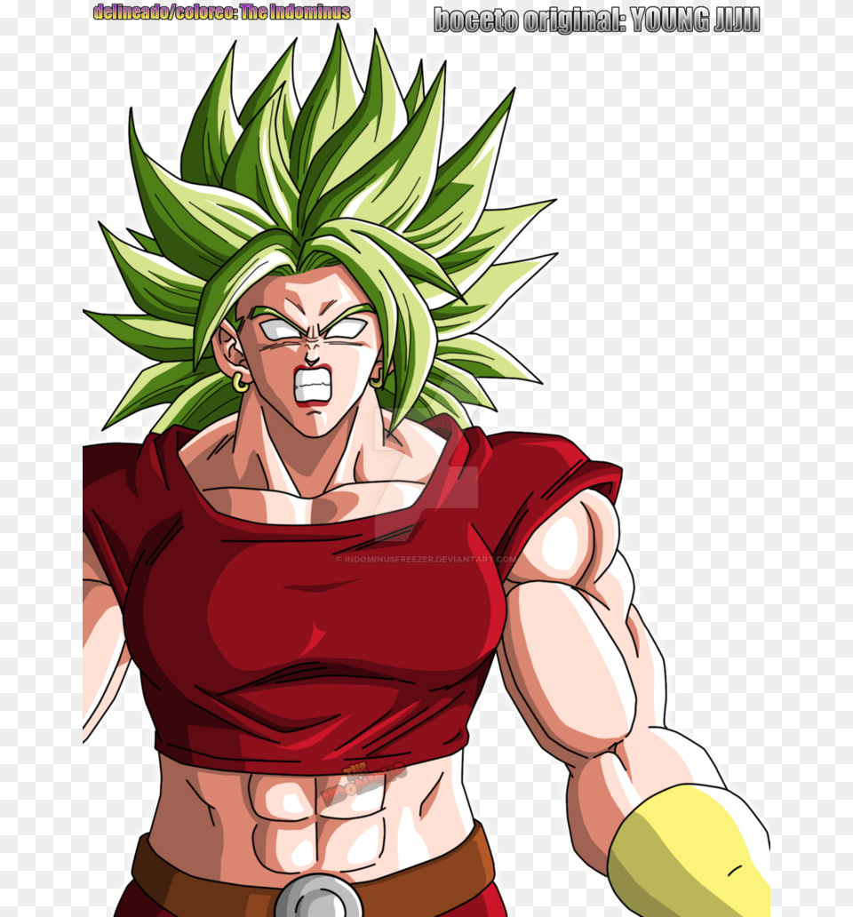 Kale Super Saiyan Legendario By Indominusfreezer Kale Ssj Dragon Ball Super, Book, Comics, Publication, Person Free Png