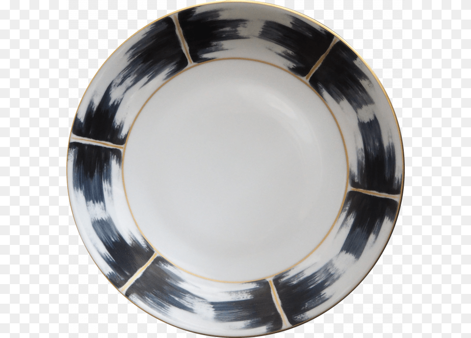 Kaleidoscope Dinner Plate Blue Black And Gold Plate, Art, Dish, Food, Meal Free Png Download