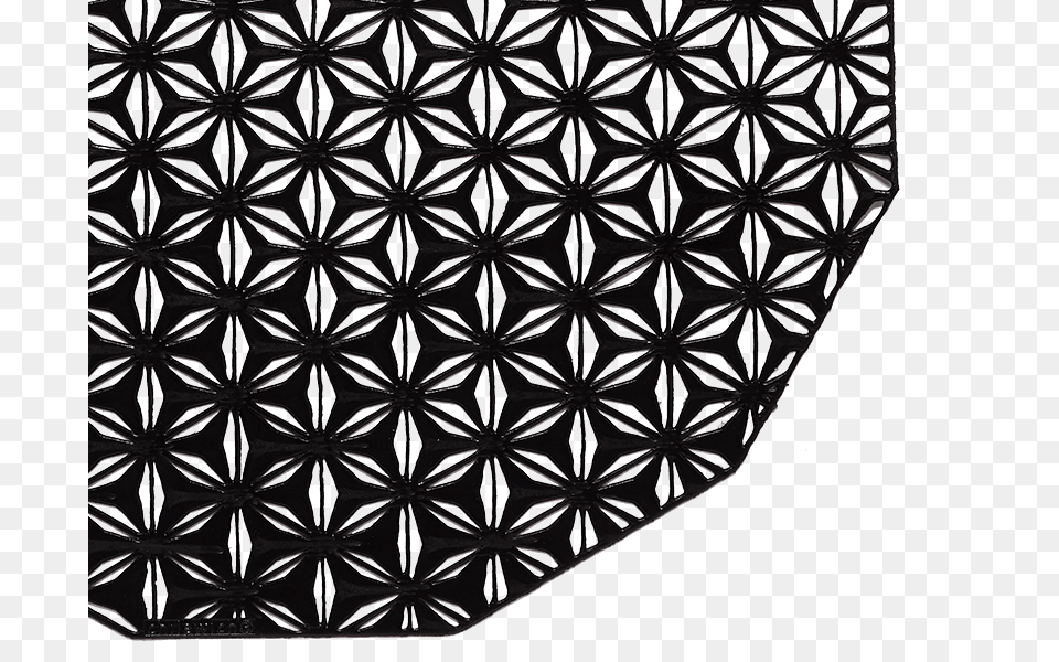 Kaleidoscope Placemat In Black Pressed Vinyl Kaleidoscope Round Placemat Black, Home Decor, Pattern, Rug, Art Free Png Download