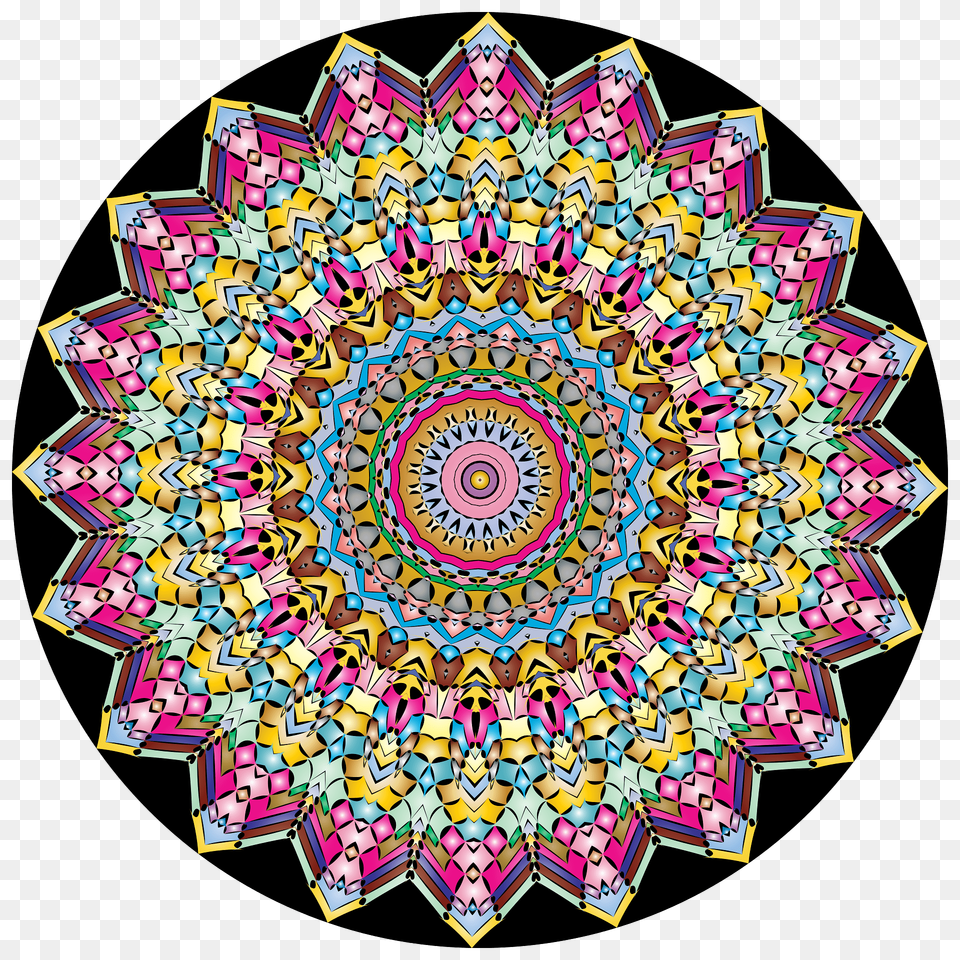 Kaleidoscopic Mandala 4 Clipart, Art, Pattern, Tile, Mosaic Free Png Download