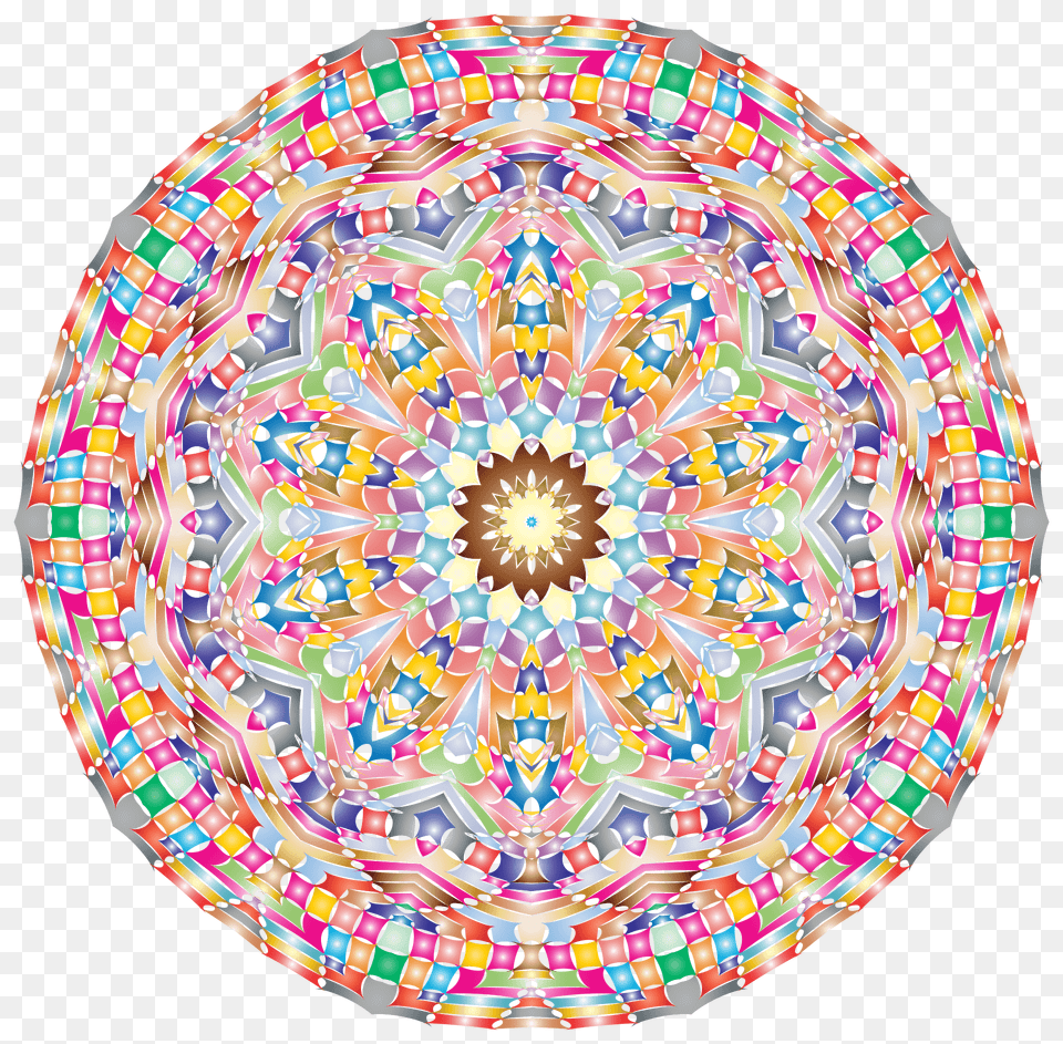 Kaleidoscopic Mandala 5 No Backgorund Clipart, Art, Tile, Mosaic, Pattern Free Png