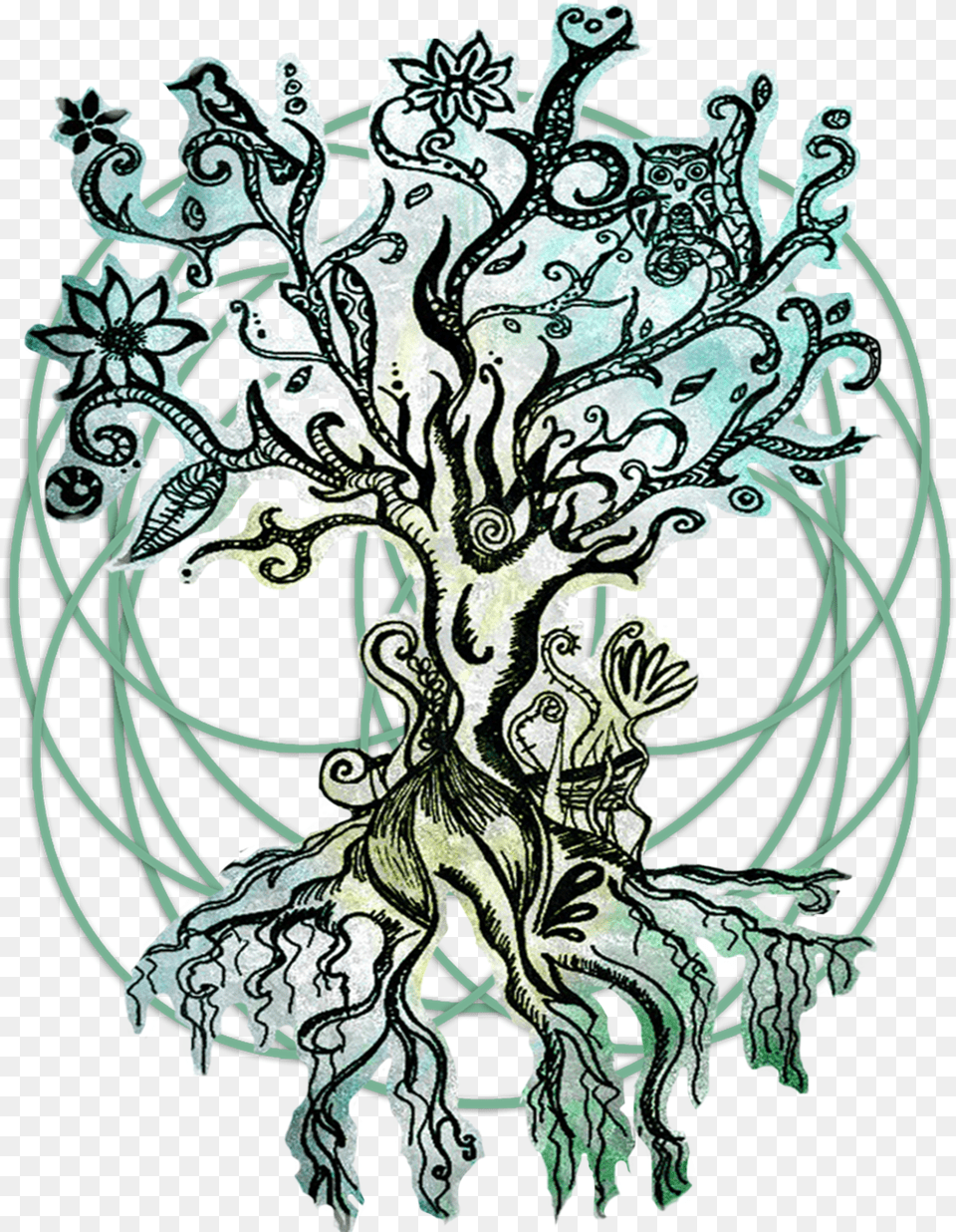 Kali Drawing Psychedelic Psychedelic Tree, Art, Modern Art, Chandelier, Lamp Free Transparent Png