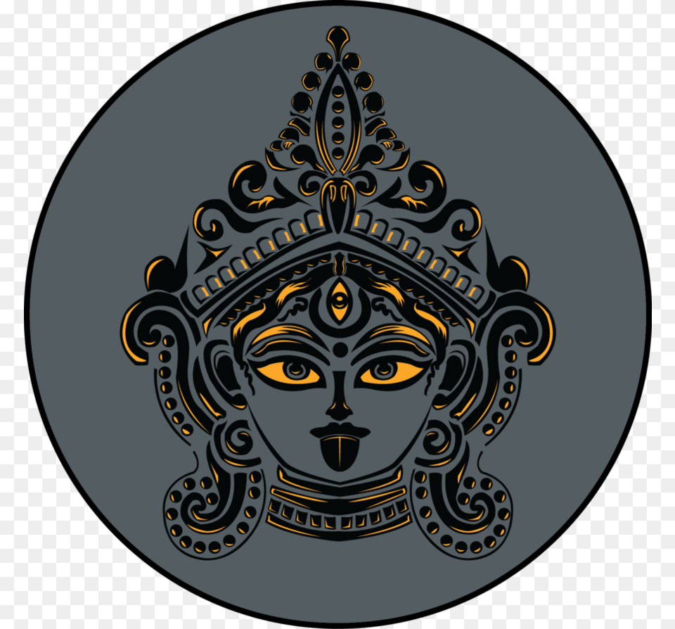 Kali Maa Health Care Logistics Thu 34in Circle Label Green, Face, Head, Person, Pattern Free Png Download