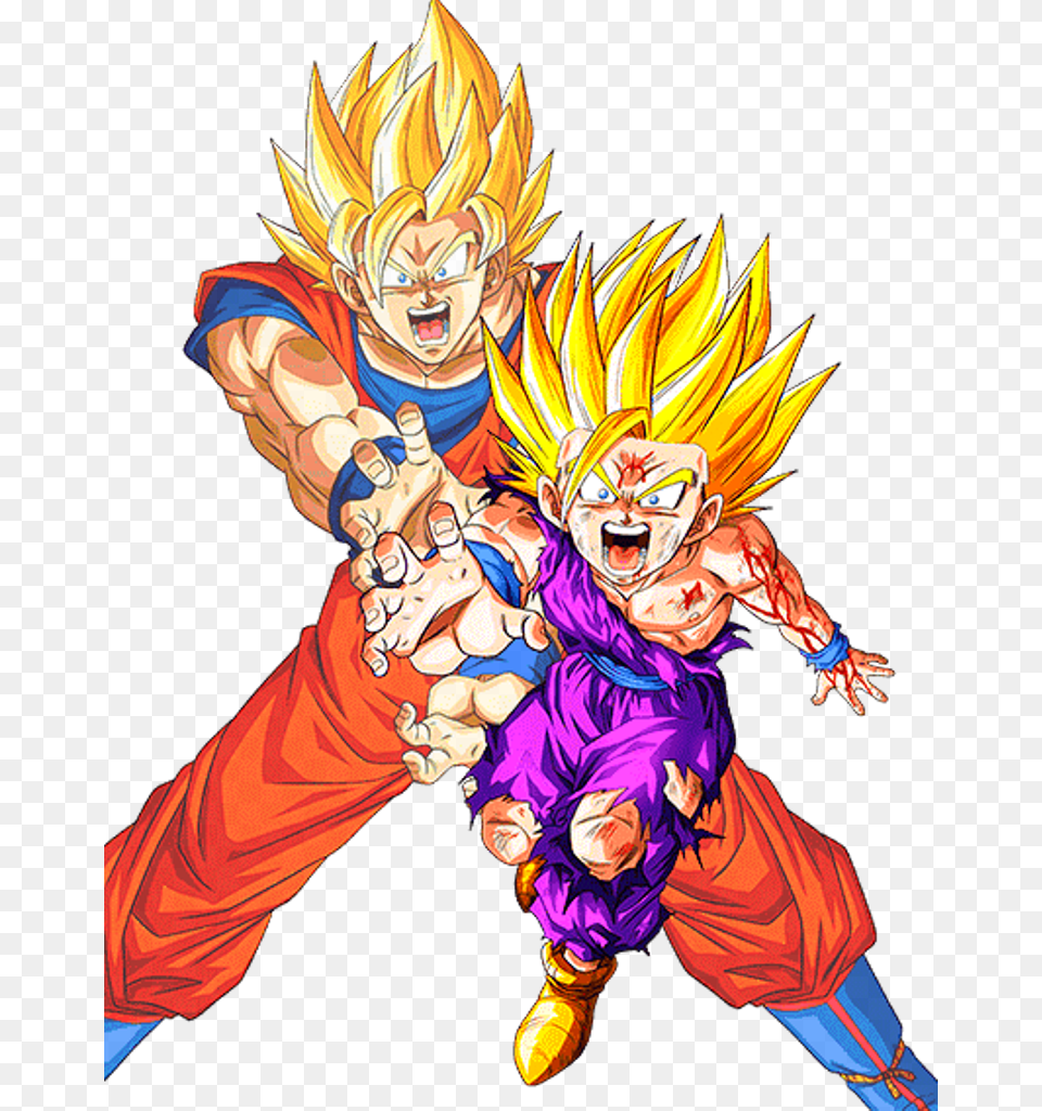 Kamehameha Transparent Gohan Father Son Kame Hame Ha, Book, Comics, Publication, Person Png Image