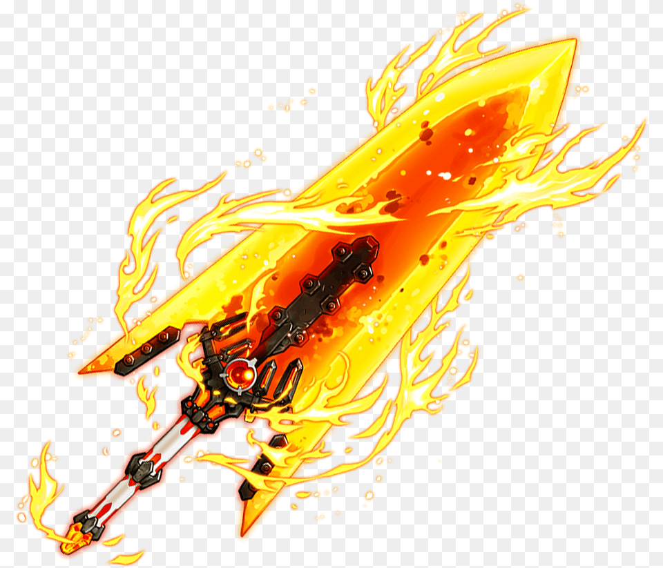 Kamihime Project Wikia Illustration, Fire, Flame, Light, Weapon Free Png