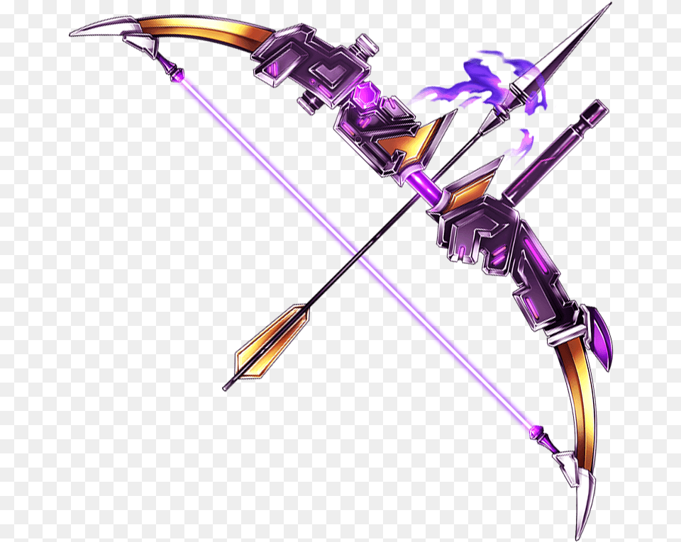 Kamihime Project Wikia Magical Purple Bow And Arrow, Weapon Png Image