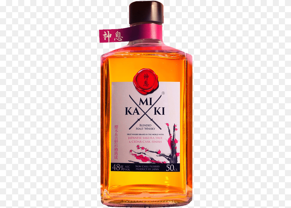 Kamiki Sakura Whisky Kamiki Sakura Blended Malt Whisky, Alcohol, Beverage, Liquor, Bottle Free Png