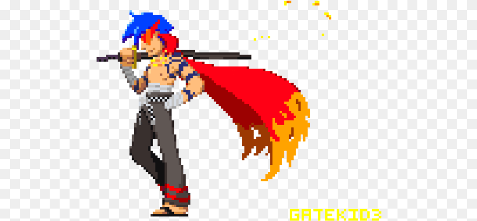 Kamina Pixel Art, Book, Comics, Publication, Person Free Transparent Png