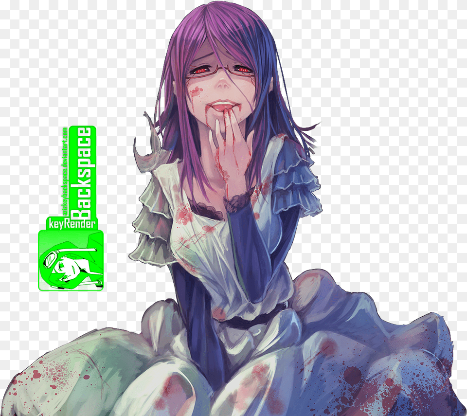 Kamishiro Rize Tokyo Ghoul Render By Azizkeybackspace Rize Tokyo Ghoul, Book, Comics, Publication, Adult Free Png Download