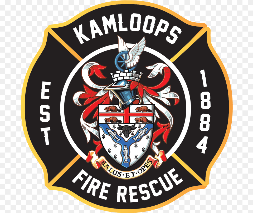 Kamloops Fire Rescue Unveils New Logo This Week Michigan State Fire Marshal, Emblem, Symbol, Badge, Food Free Png Download