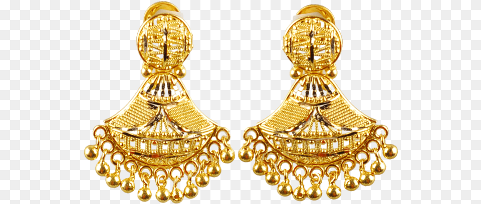 Kammal Design In Gold, Accessories, Earring, Jewelry, Chandelier Free Png Download