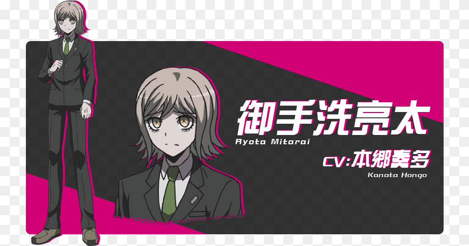 Kanata Hongou As Ryta Mitarai Danganronpa Mitarai Ryouta, Book, Publication, Comics, Adult Free Png Download