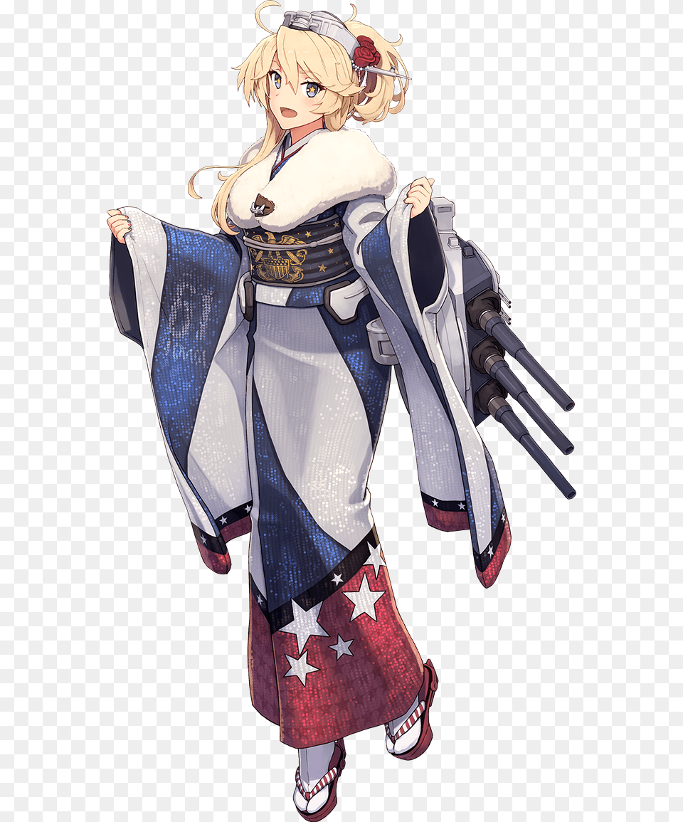 Kancolle Iowa New Year, Book, Publication, Gown, Formal Wear Free Png