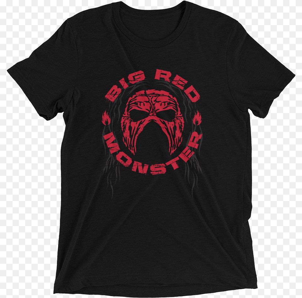 Kane Big Red Monster Black Bella Canvas Mockup, Clothing, T-shirt, Face, Head Free Png