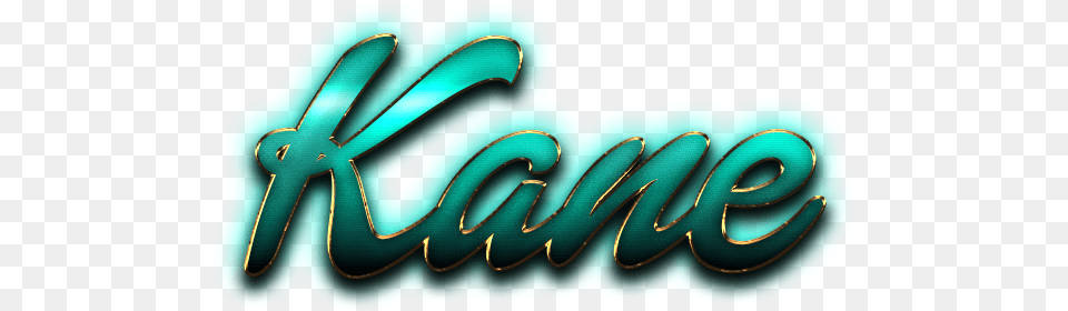 Kane Name Logo Calligraphy, Turquoise, Art, Light, Text Free Transparent Png