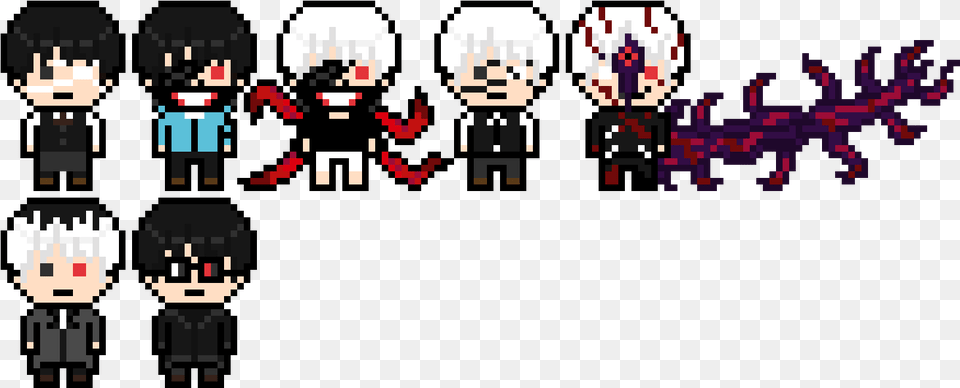 Kaneki Ken Danganronpa Pixel Arts Tokyo Ghoul Pixel Art, Graphics, Person, People Png