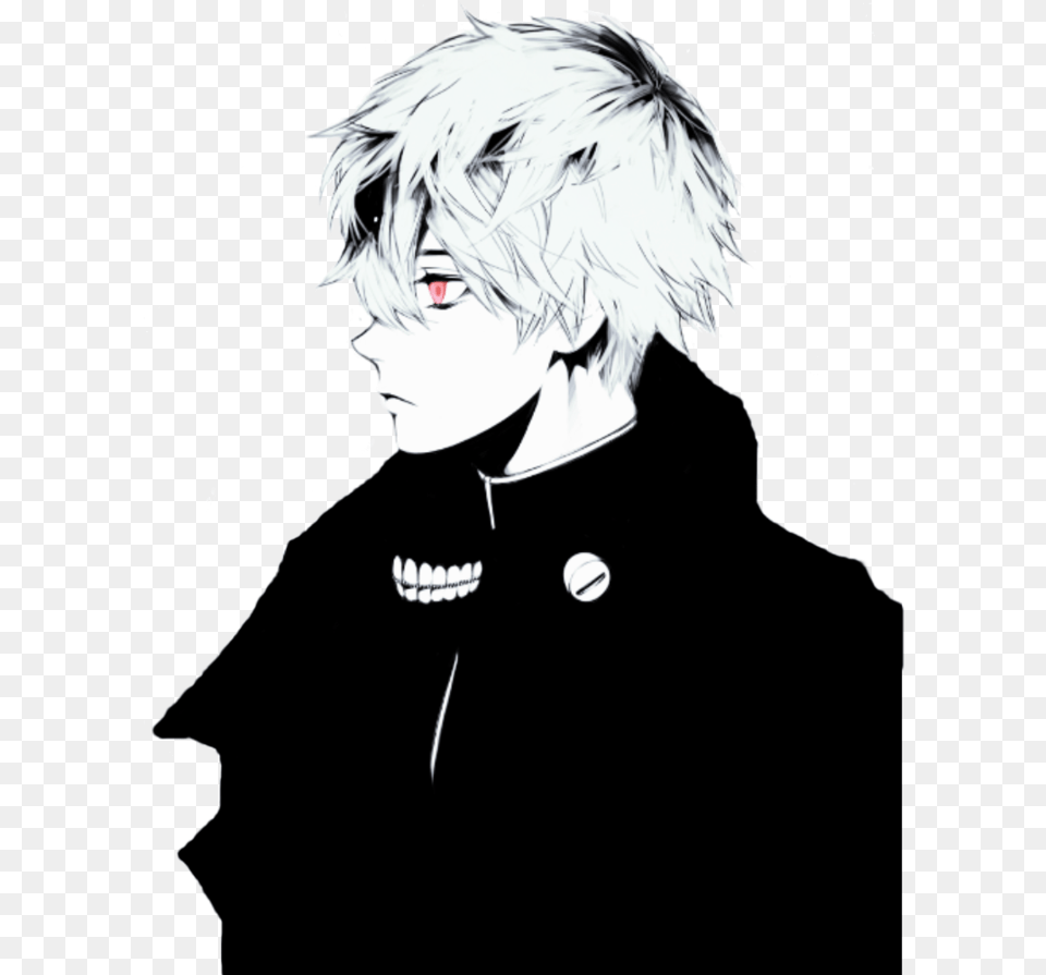 Kaneki Ken Drawing Kaneki Black And White, Publication, Book, Comics, Person Free Png