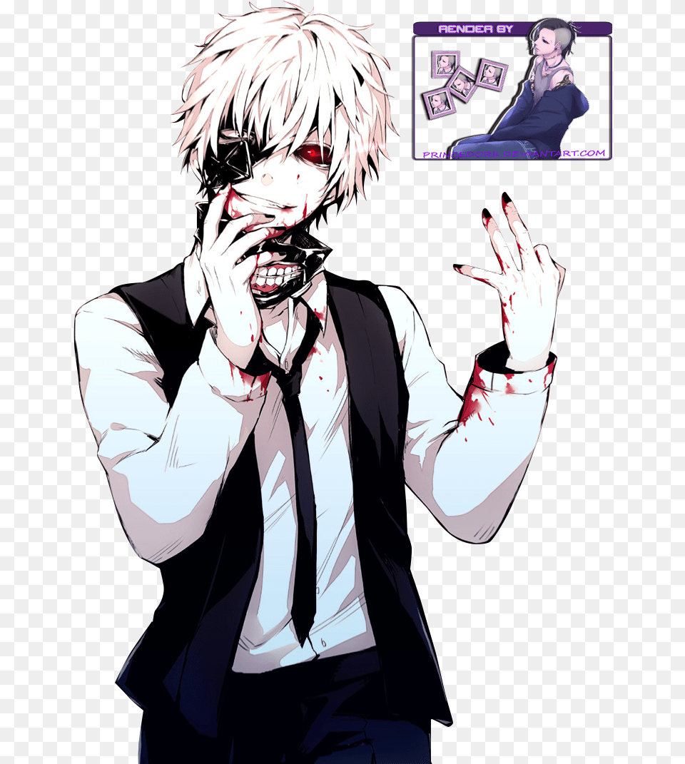 Kaneki Ken Transparent Tokyo Ghoul Kaneki, Book, Comics, Publication, Adult Free Png Download