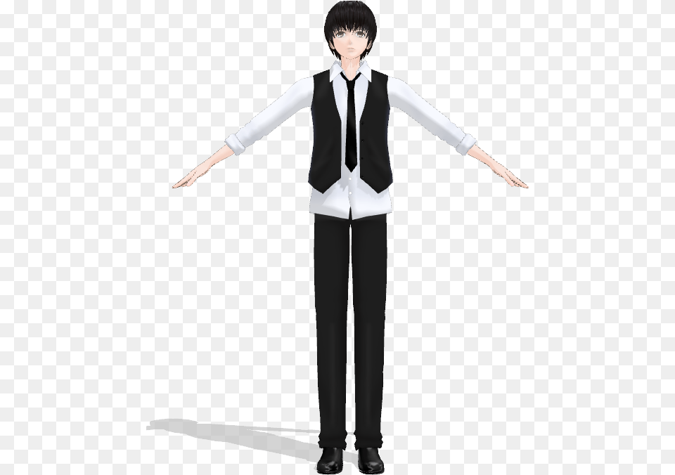 Kaneki Mmd Model Male Dl, Vest, Clothing, Shirt, Formal Wear Free Png Download