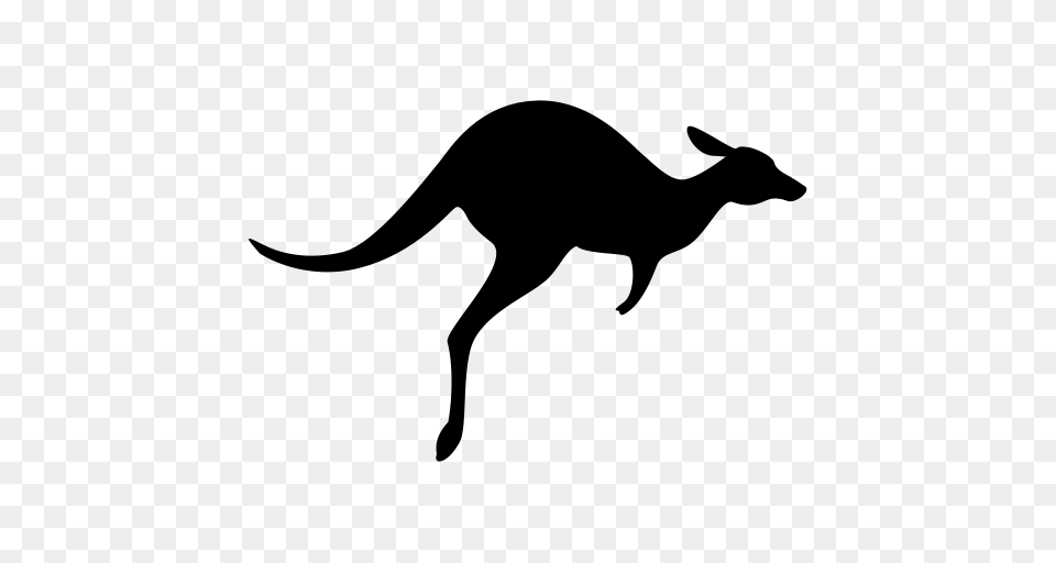 Kangaroo Animal Animals Icon With And Vector Format For, Gray Png