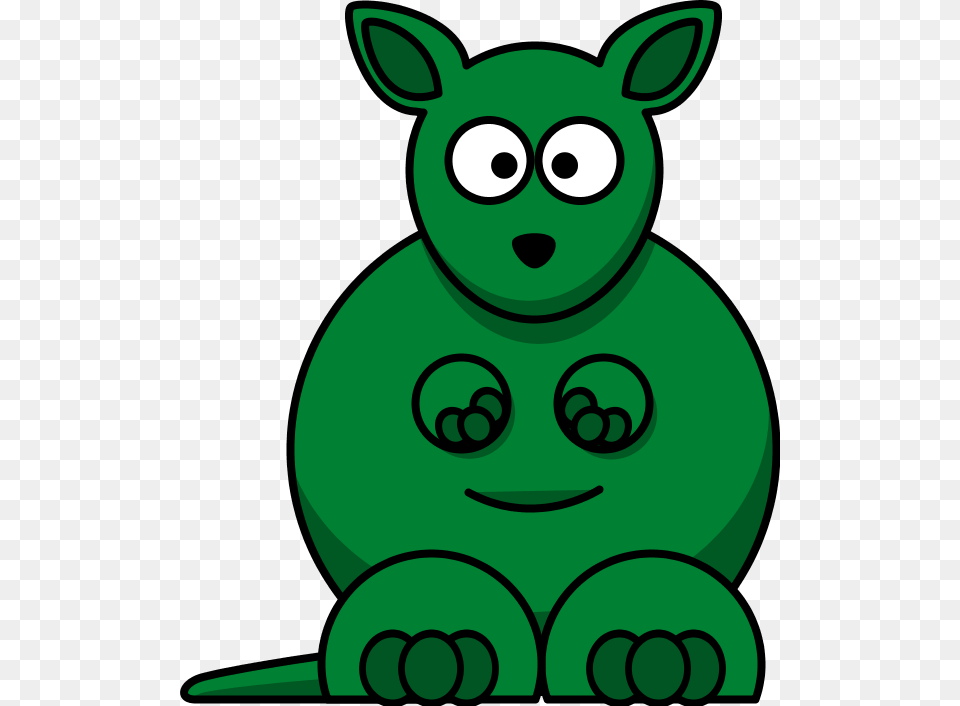 Kangaroo Clipart Green, Animal, Bear, Mammal, Wildlife Png Image
