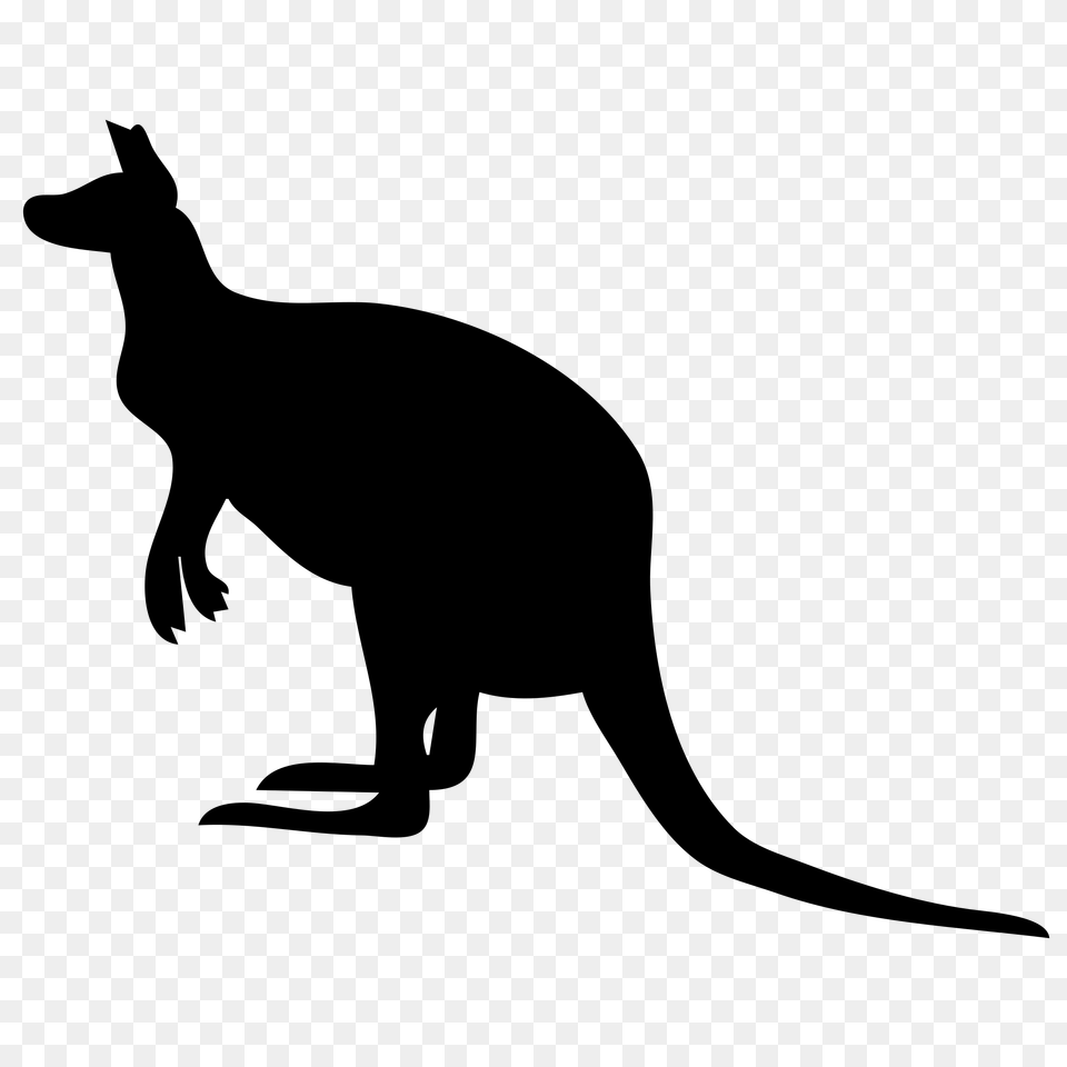 Kangaroo Contour Icons, Gray Free Png