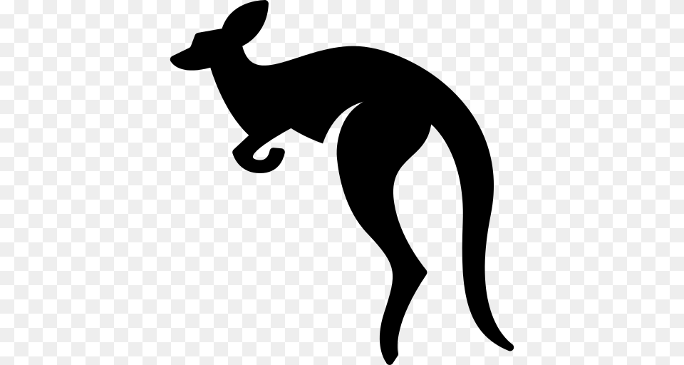 Kangaroo Icon, Gray Free Png