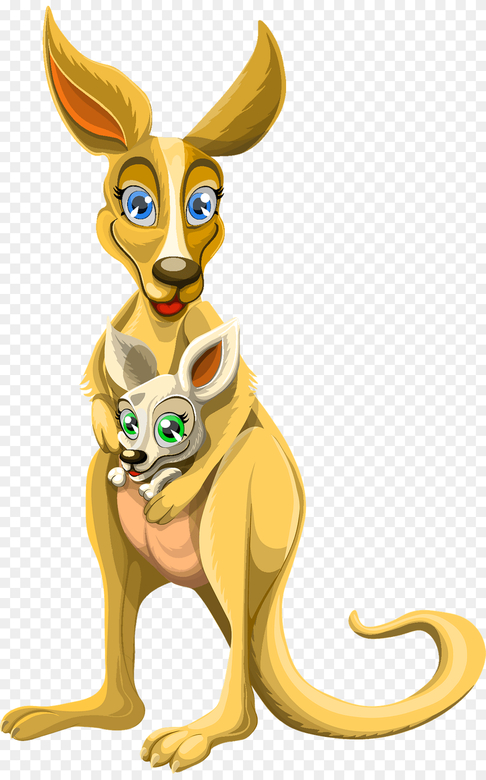 Kangaroo Mom And Baby Clipart, Animal, Mammal, Face, Head Free Transparent Png
