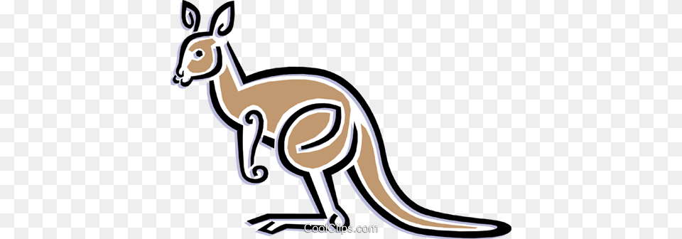 Kangaroo Royalty Vector Clip Art Illustration, Animal, Mammal Free Png