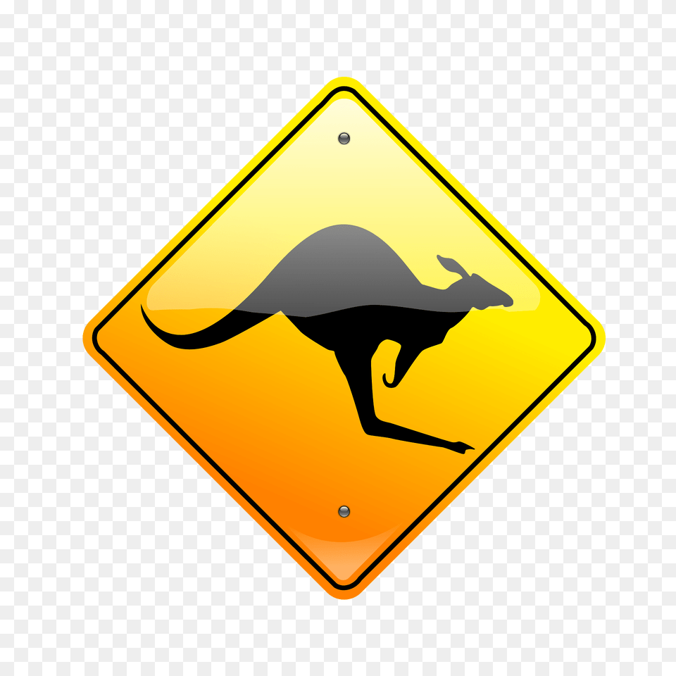 Kangaroo Sign Clipart, Symbol, Road Sign Png