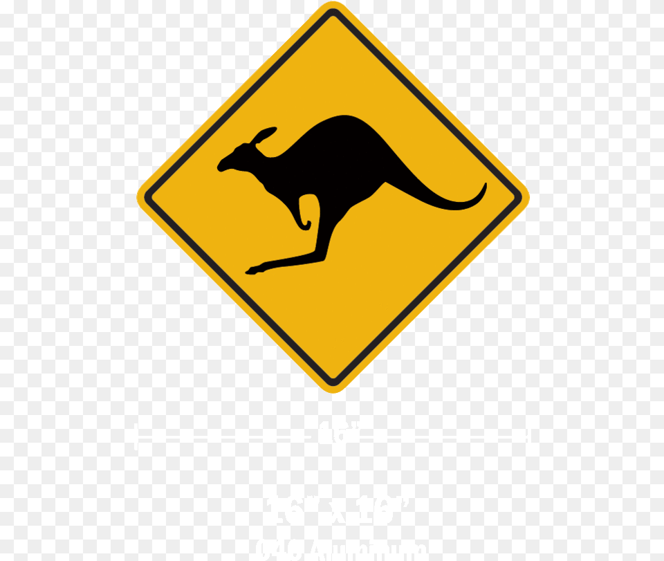 Kangaroo Sign Clipart Kangaroo Signage Traffic Sign Kangaroo Street Sign, Symbol, Road Sign, Animal, Mammal Free Transparent Png