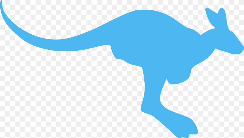 Kangaroo Silhouette, Animal, Mammal Png Image
