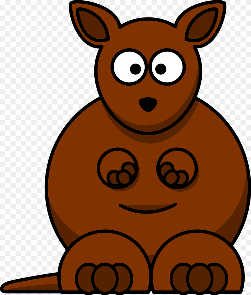 Kangaroo With Wide Eyes Clipart, Animal, Mammal, Wildlife, Bear Png