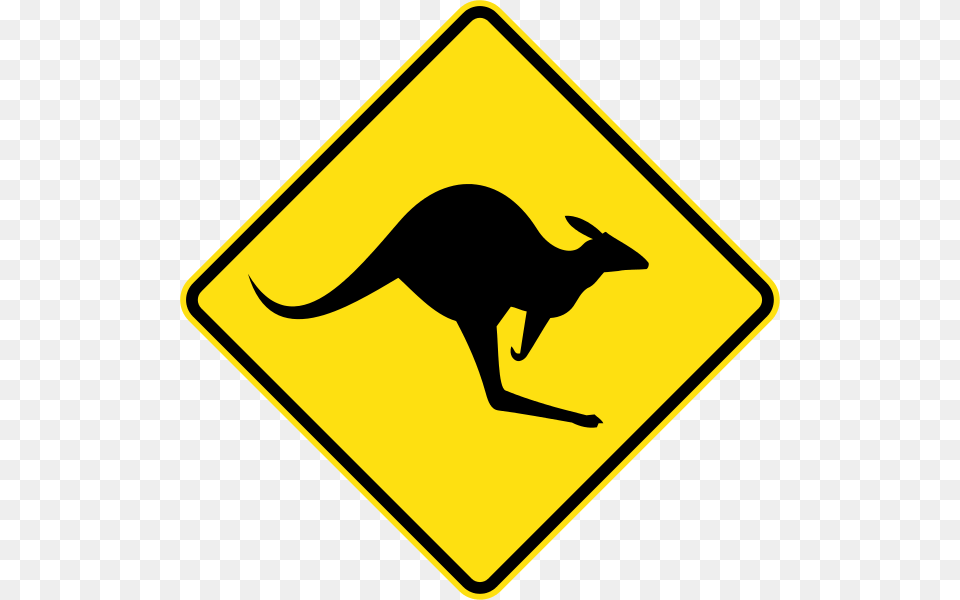 Kangaroos Blamed For Road Kill And For Eating Crops, Sign, Symbol, Road Sign, Animal Free Png Download