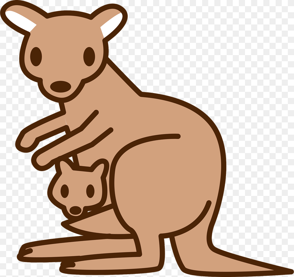 Kangaroos Mother And Baby Clipart, Animal, Mammal, Kangaroo, Bear Png