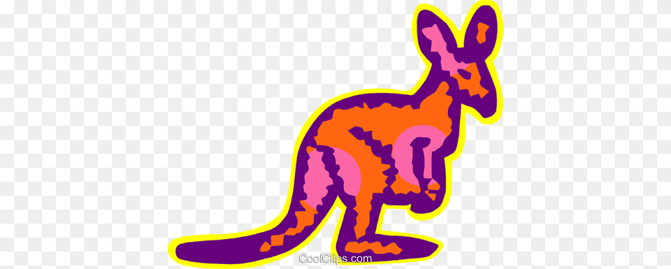 Kangaroos Royalty Vector Clip Art Illustration, Animal, Mammal, Kangaroo, Smoke Pipe Png