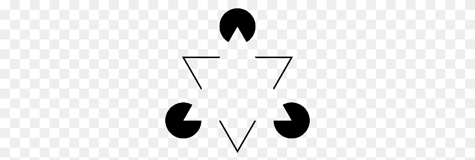 Kanizsa Triangle, Gray Png