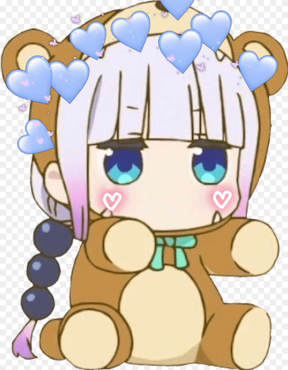 Kanna Kamui Kannakamui Teddybear Teddy Bear Cute Dragon Maid Kanna Bear, Book, Comics, Publication, Birthday Cake Free Png Download