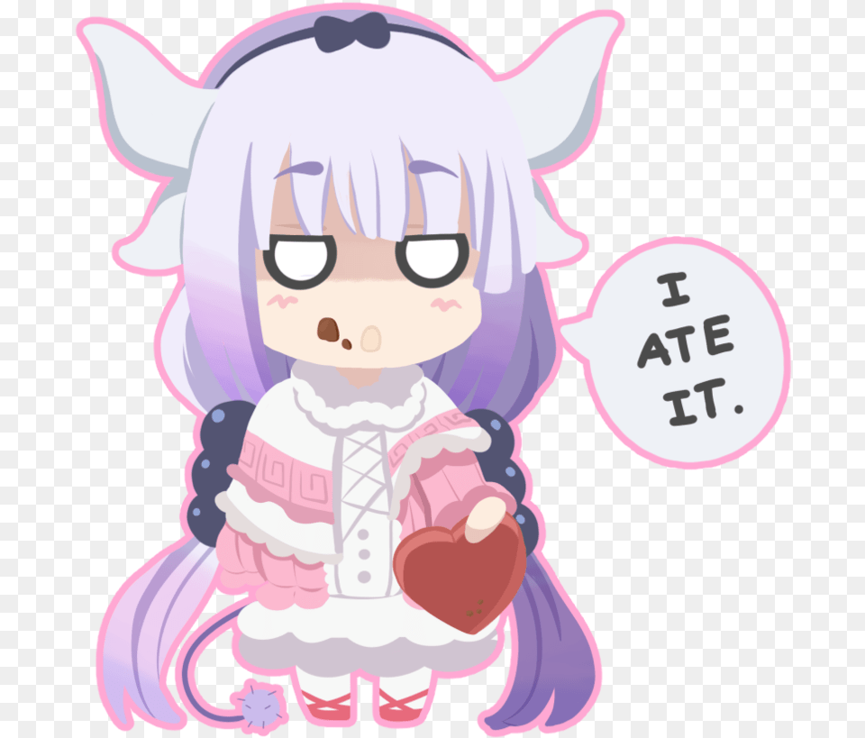 Kanna Kamui Valentineu0027s Day Chocolates By Bunberryart Miss Dragon Maid Day, Book, Comics, Publication, Baby Free Png