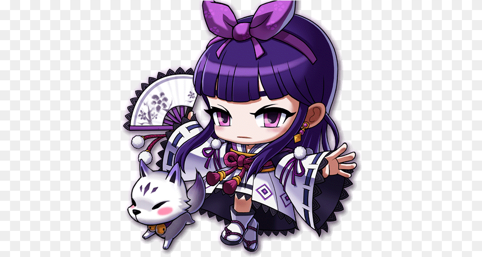 Kanna Maplestory Kanna, Book, Comics, Publication, Purple Free Png Download