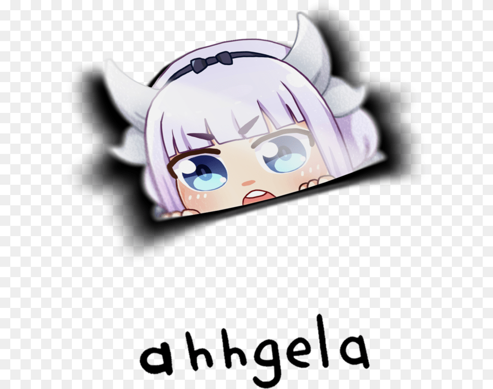 Kanna Peeking Anime Sticker Fictional Character Free Transparent Png